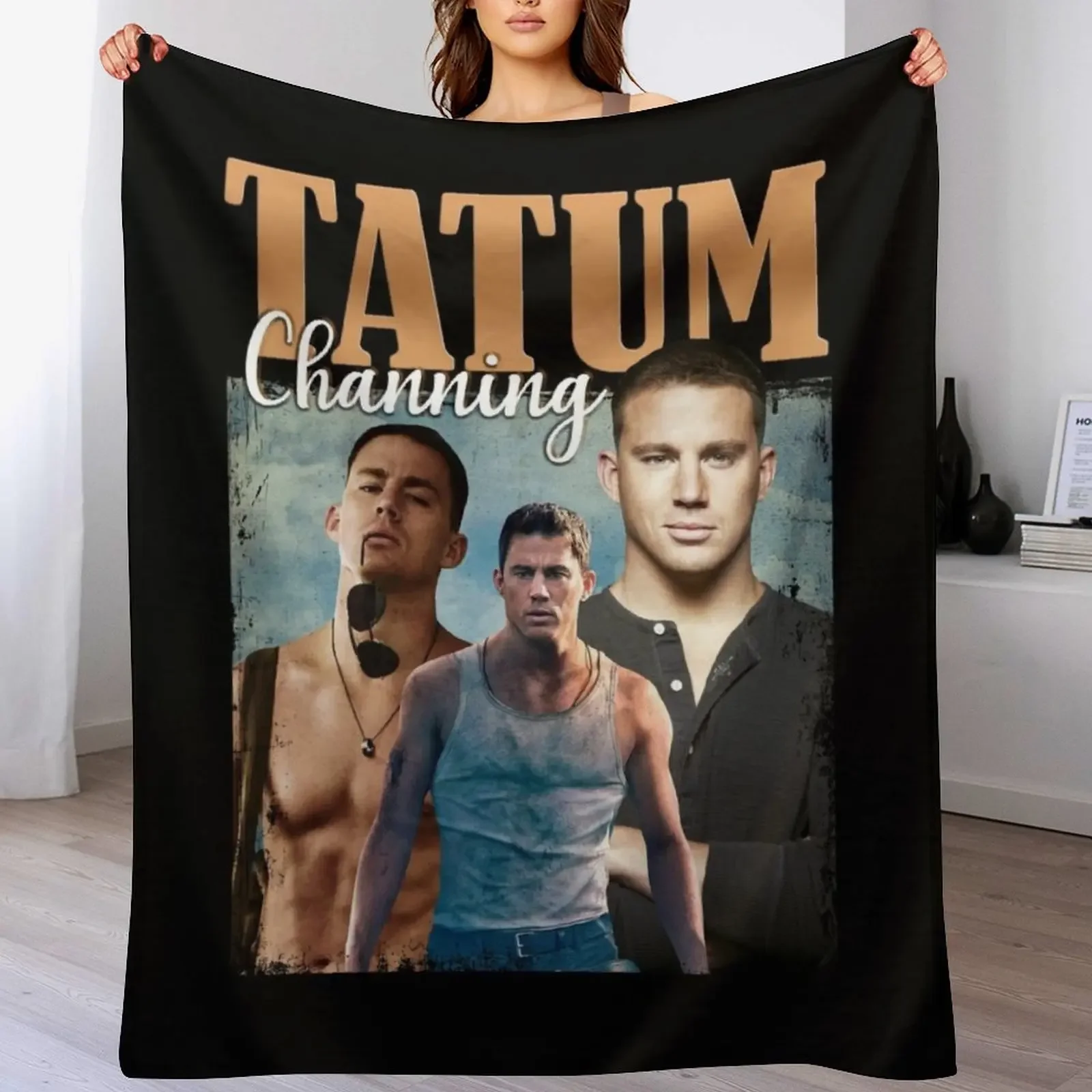 

Channing Artist Tatum Throw Blanket Ultra Soft Flannel Fleece Blanket for All Seasons