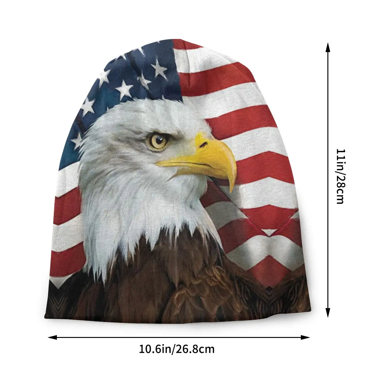 American Eagle Patriotic Garden Flag USA Bonnet Homme Cool Knitting Hat For Men Women Warm Winter Beanies Caps