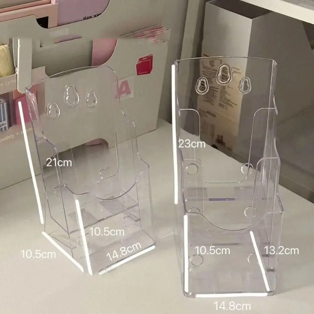 Acrílico Card Storage Holder, Display Rack, Desktop Basket, Photo Card Collection Organizer, 1, 2, 3 Camadas, Photocard Adesivos, 1pc