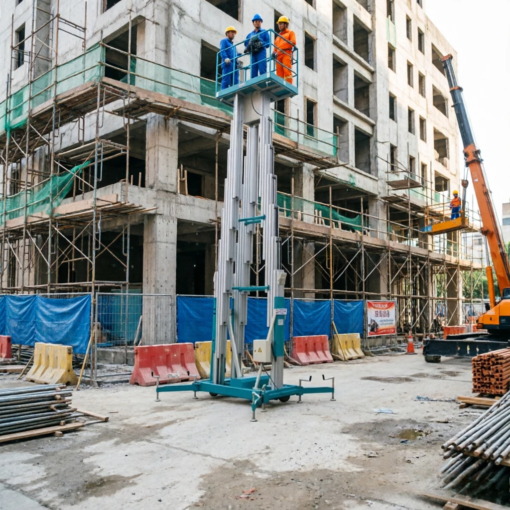 Vertical Mast Lifting Structure Multi Column Aluminum Alloy One Button Control High Altitude Factory Installation Equipment