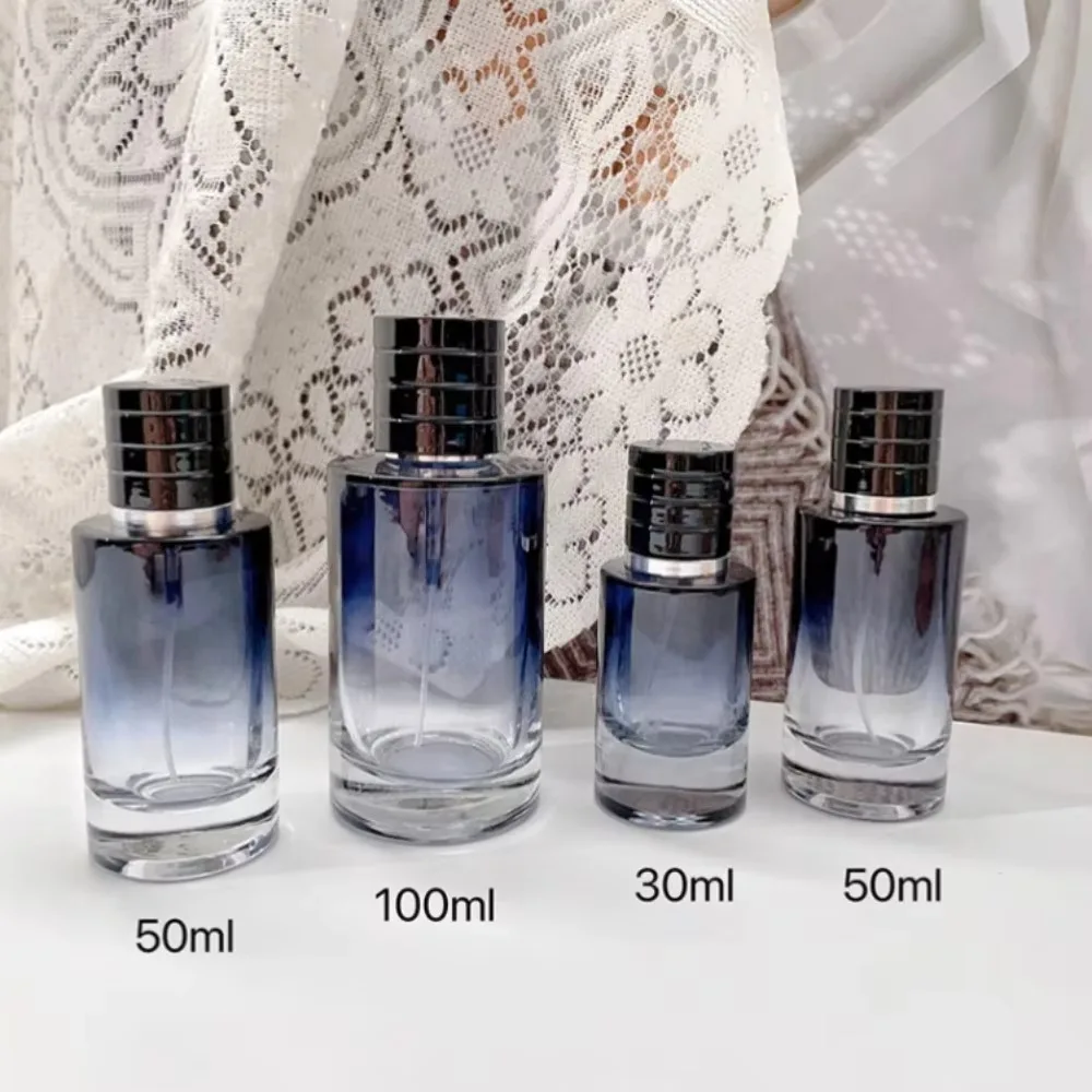 1 個 30 ミリリットル-100 ミリリットルガラス香水瓶グラデーションカラー詰め替え化粧品容器旅行化粧品ツールポータブルアトマイザー噴霧器