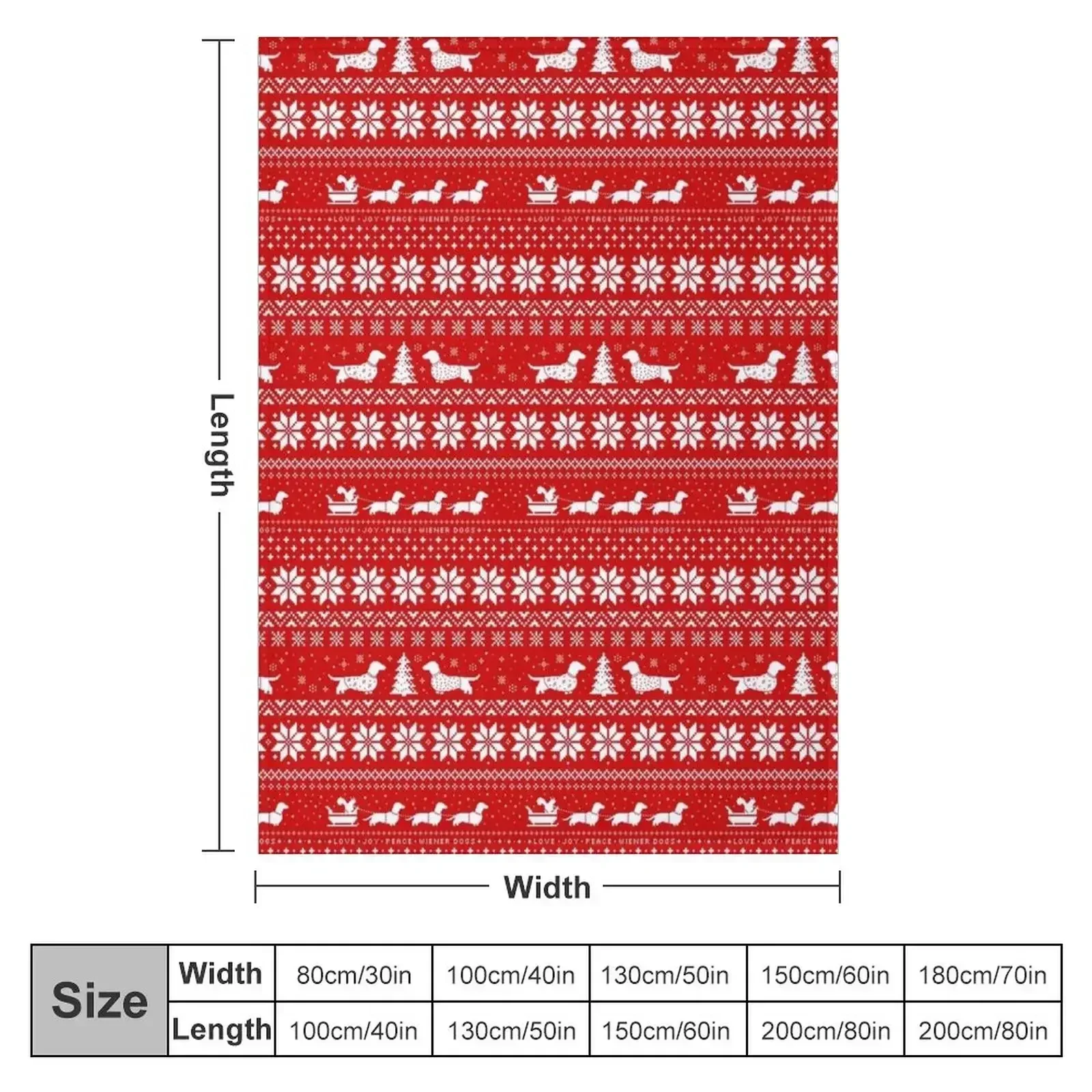 Dachshunds Christmas Sweater Pattern Throw Blanket couch cozy soft plush fuzzy picnic outdoor blanket