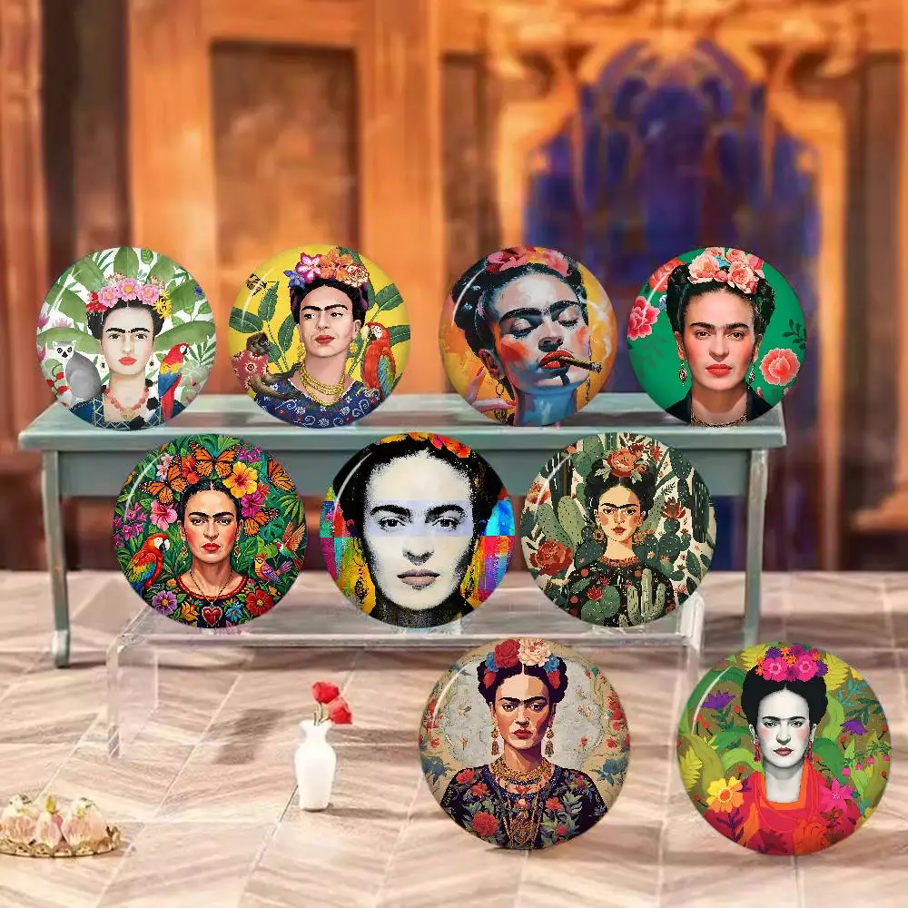 F-FridaS-S K-Kahlo Art 32/44/58MM Customizable Button Pins Cute Funny Creative Badge Jewelry Decor Gifts for Friends
