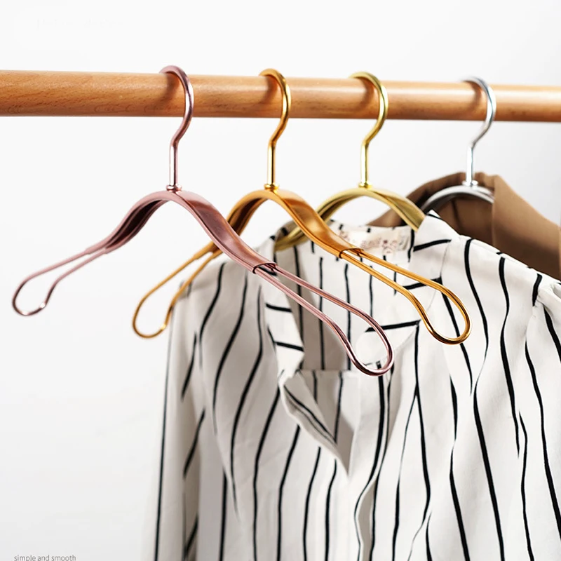 

5pcs Width Coat Hanger Aluminium Alloy Clothes hangers Anti slip Durable Metal Storage Hanging Rack Clotheshorse for Heavy coat