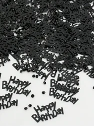 15g- Birthday party black decorative confetti