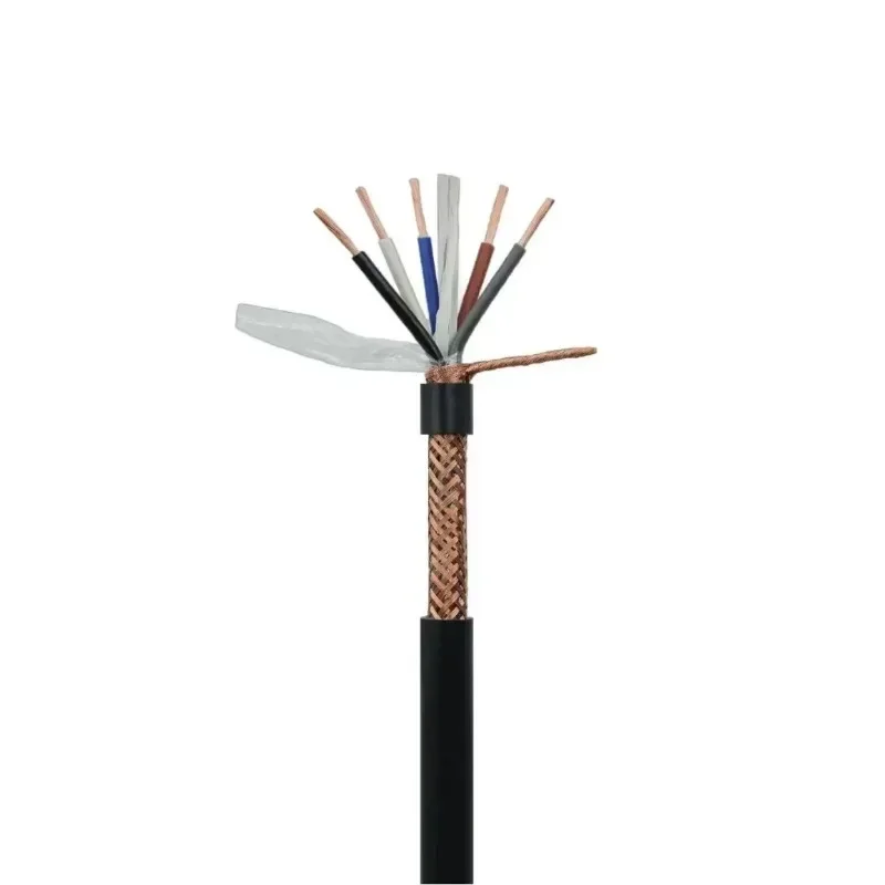 【From China】Outdoor Hybrid Fiber PVC LSZH RVVP Cable with 2/3/4/5/6 Cores Cat6 FTP Spiral Shielded Pure Copper Control Signal Ca