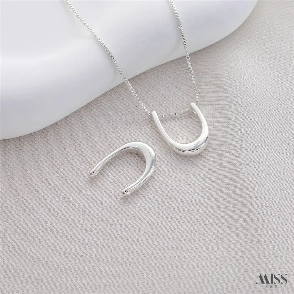 Copper Plated Silver Question Mark Comma Exclamation Mark Peach Heart Bone Pendant for DIY Bracelet Necklace Ear Accessories