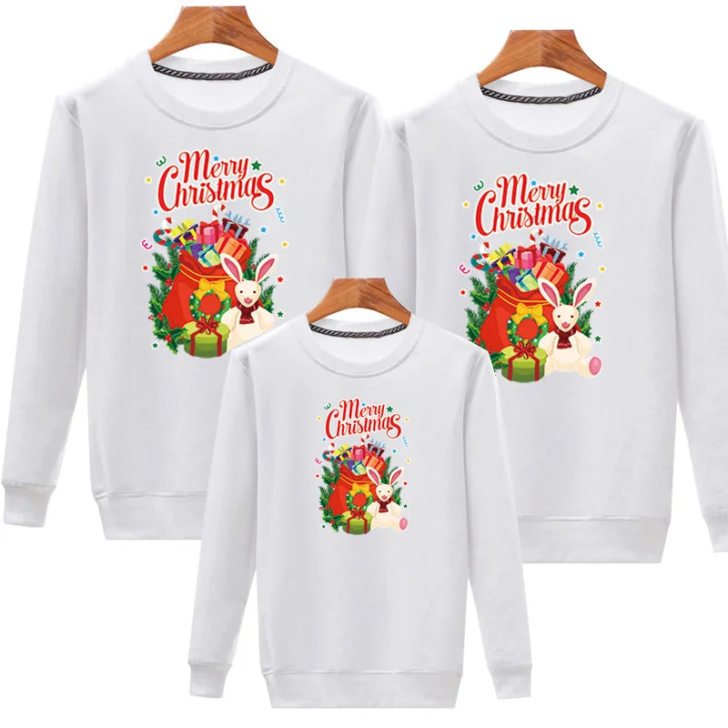 Family Look Christmas Family Matching Outfits Women Men Kids Shirts Long Sleeve Cotton Christmas Gifts Printed New Year Costume