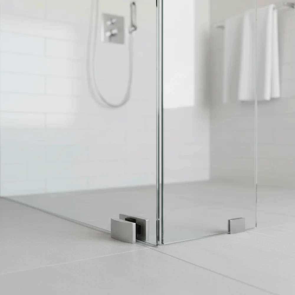 304 Stainless Steel Floor Bottom Guide Hardware Replacement Floor Guide Frameless Sliding Doors Bottom Guide Steel Construction