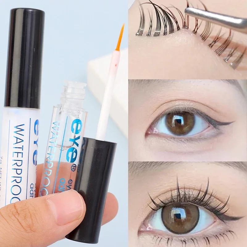 Waterproof Eyelash Glue Quick Dry Long Lasting Adhesive False Lashes Glue Makeup Invisible Fake Eyelashes Extension Clear Glue