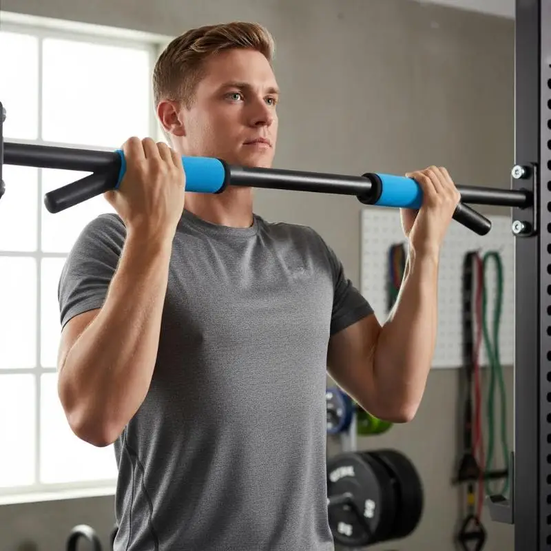 [E] 2Pcs Pull Up Bar Cushion Grips Anti Slip Soft Cover Pads For Dumbbell Barbell Exercise Equipment And Luggage Handles view 4