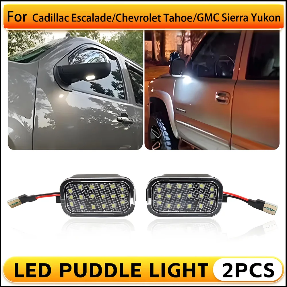 LED Rearview Mirror Light For Cadillac Escalade/Chevrolet Avalanche Silverado Suburban Tahoe/GMC Sierra Yukon 2008-2014