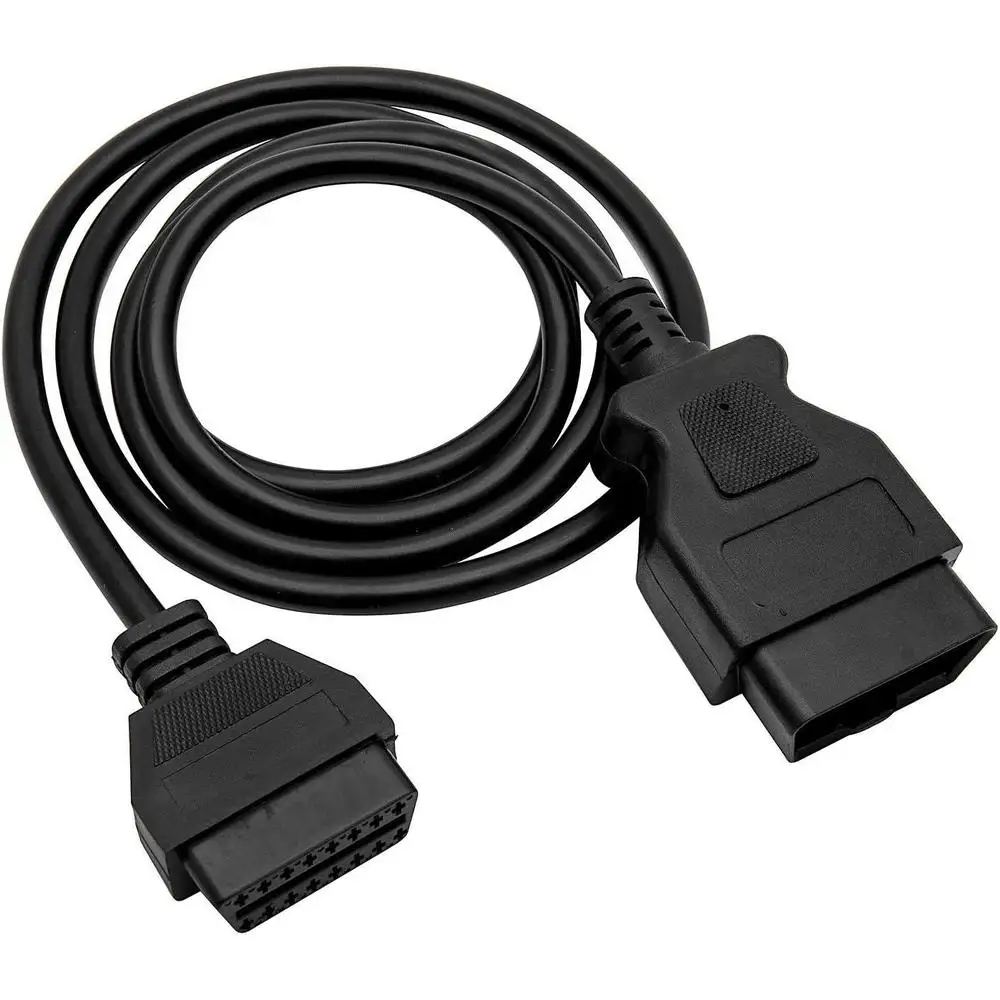 

1Pcs OBDII Extension Cable For All Vehicles with OBDII Diagnostic Ports 16Pins PVC Premium Material Black 1.5m Car Accessories