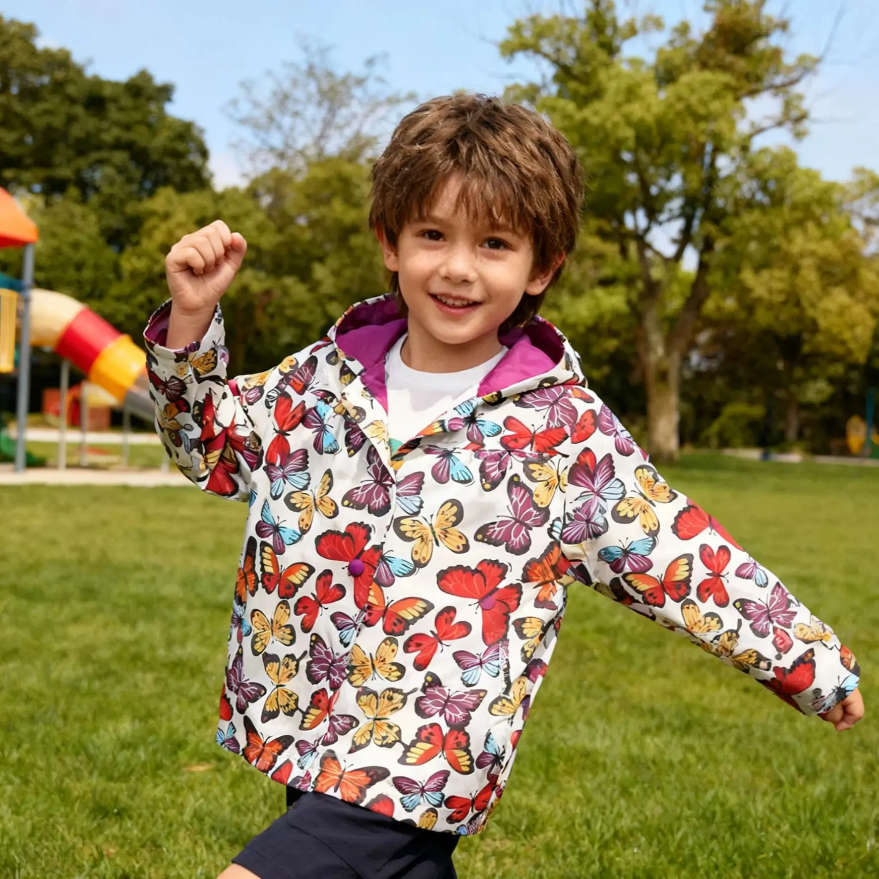 

Fashion New Baby Coat Hooded Jacket for Girl boys Children coat 1 2 3 4 5years old kids Outwear Outdoor Windproof and waterproof