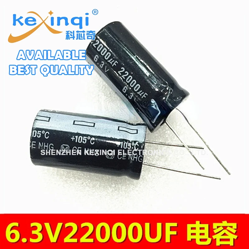 

2pcs 6.3V22000UF 22000UF 6.3V New Small Volume 105 Degree Power Supply Electrolytic Capacitor 18x50mm