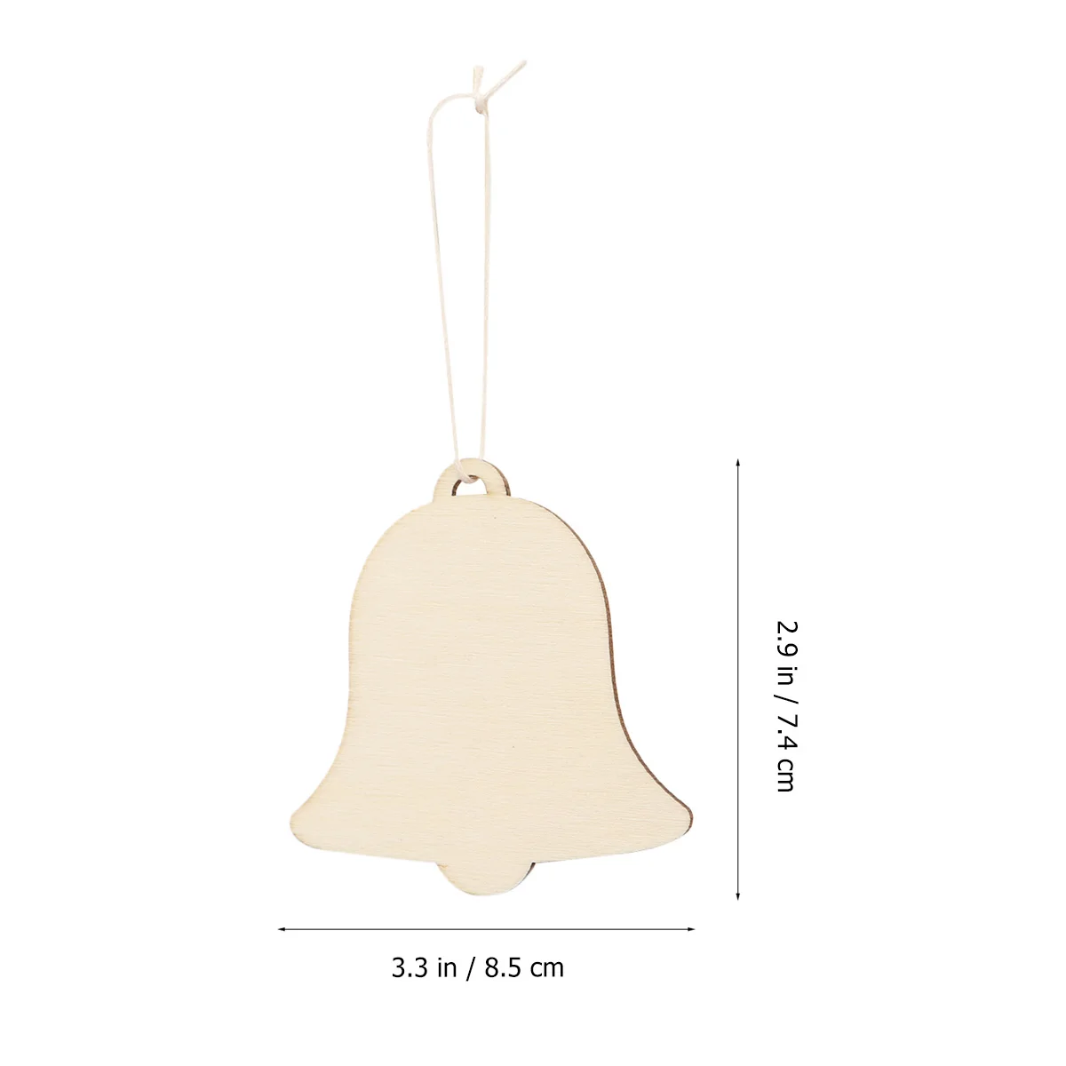 10 قطعة حفلة عيد الميلاد معلقة الديكور جرس خشبي منقوشة قلادة لشجرة عيد الميلاد حديقة المنزل استخدام داخلي في الهواء الطلق #5