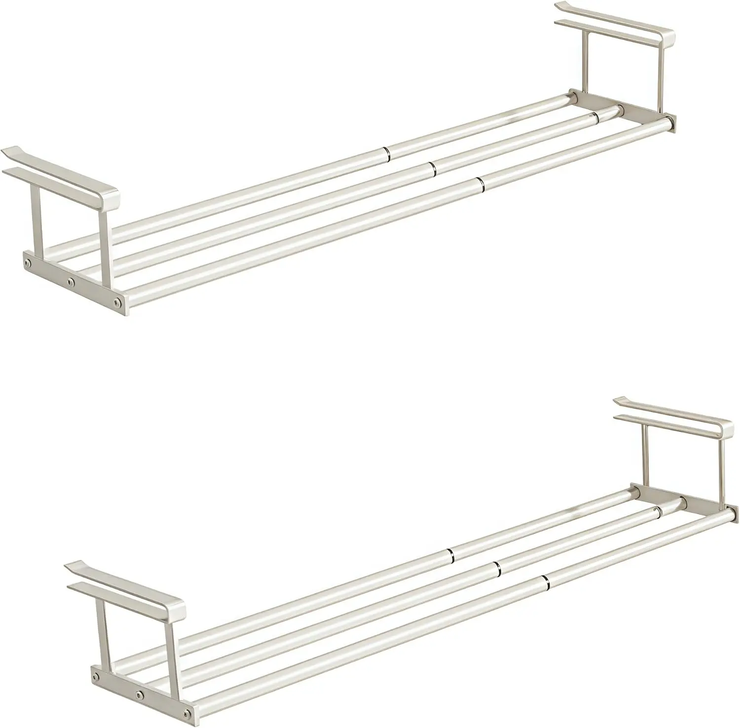 

Expandable Shoe Rack, Retractable Shoe Rack, Adjustable Under Cabinet Shoe Organizer for Closet(2white)