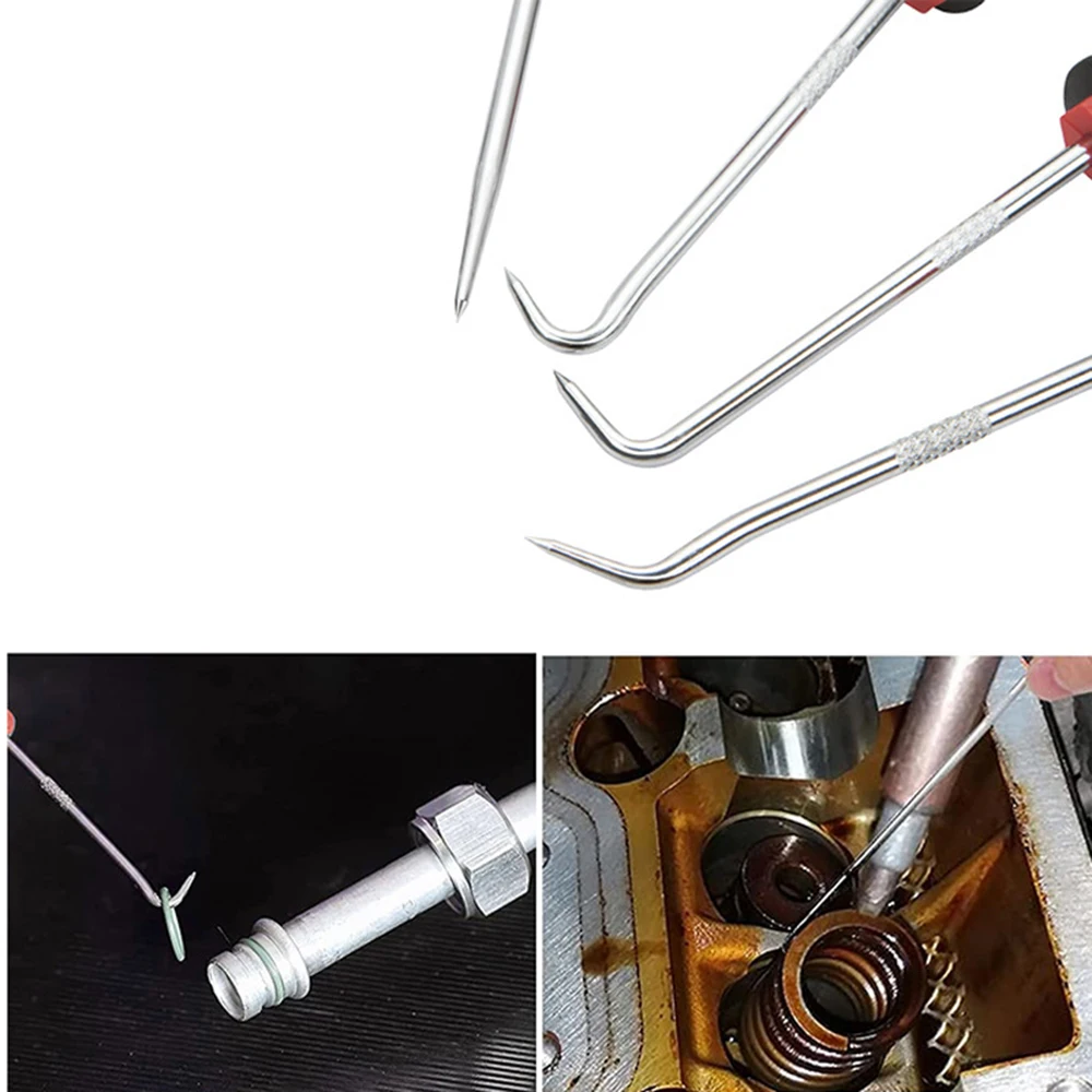 مجموعة مكونة من 4 قطع من مفك براغي لختم زيت السيارة الأوتوماتيكي، أدوات صيانة الختم، خطاف على شكل حرف O، حشية الختم