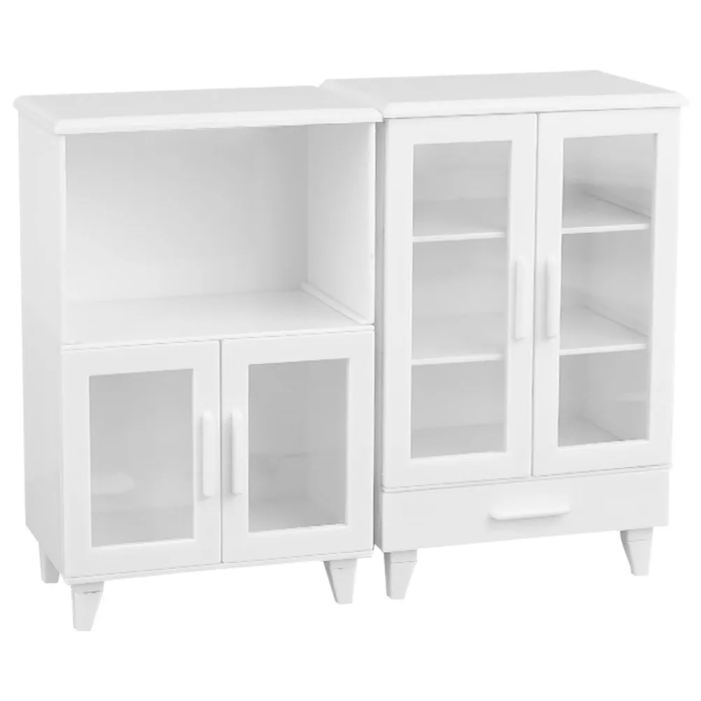 

2 шт. миниатюрных шкафчиков для кукольного домика: реалистичная мебель для хранения и демонстрации, для расширения сцен и творческих игр