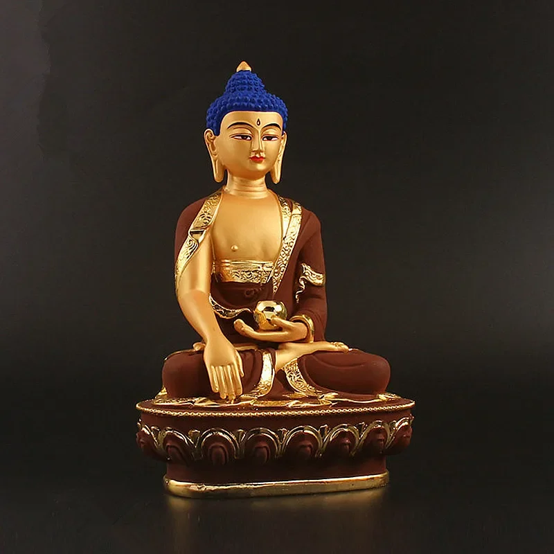 Pharmacist Buddha Statue Pharmacist Glass Light Buddha Statue, Hand-painted Seven Buddhas Buddha Statue, Tibetan Dharma Ornament