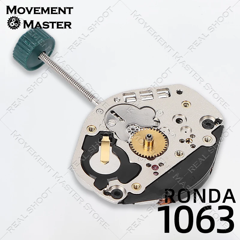 Movimento dell'orologio al quarzo RONDA 1063 Design sottile 3 lancette Durevole movimento elettronico Accessori Riparazione Sostituzione all'ingrosso