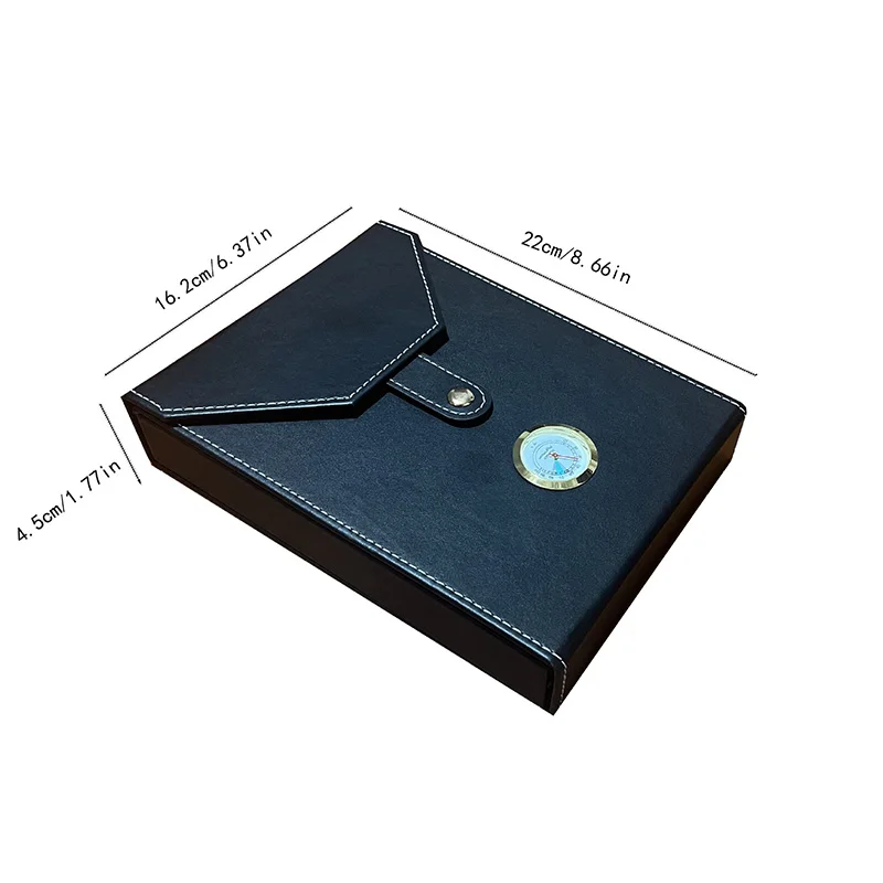 PU Leather Envelope Cigar Humidor Cedar Wood Lined Built-in Hygrometer Portable Travel Cigar Storage Box Gift Cigar Collectors - view 6