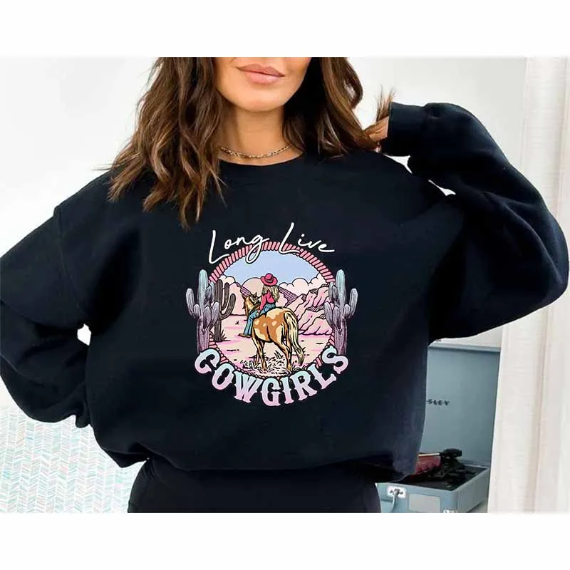 West Theme Iron On Print DIY Cowgirl Patches On Clothing Jacket Fashion Women Heat Transfer Sticker DTF Appliqued