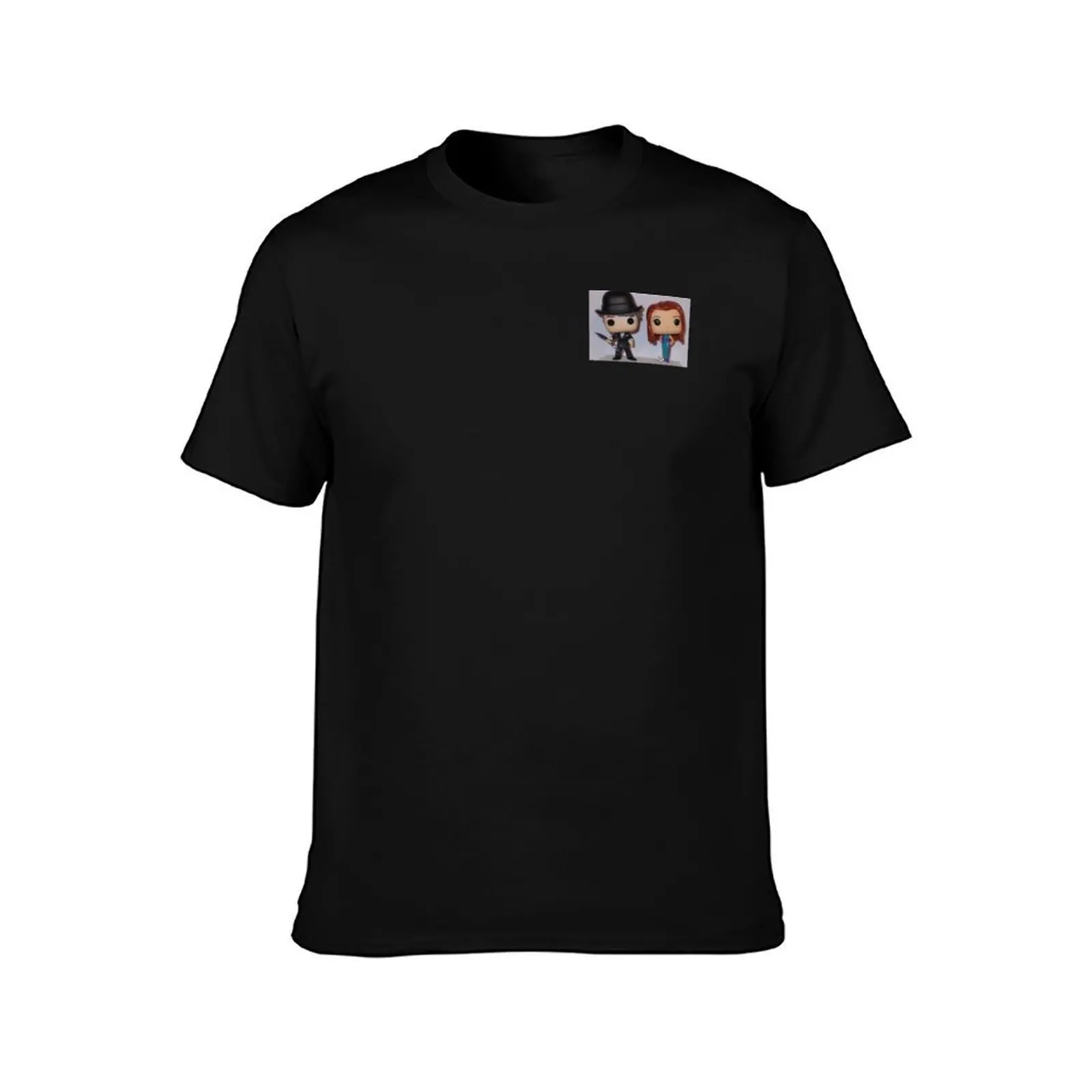 Emma Peel and John Steed. T-Shirt Breathable Sportswear for Men T-Shirt