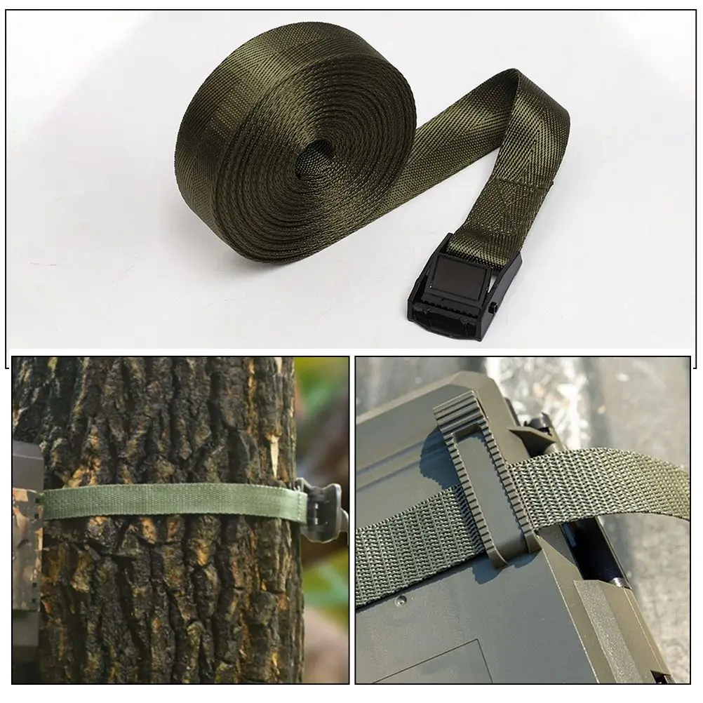

2pcs Camera Strap Outdoor Hunting Zinc Alloy Buckle Bundling Belt Durable Adjustable Secure Tool For Camping Travel Household