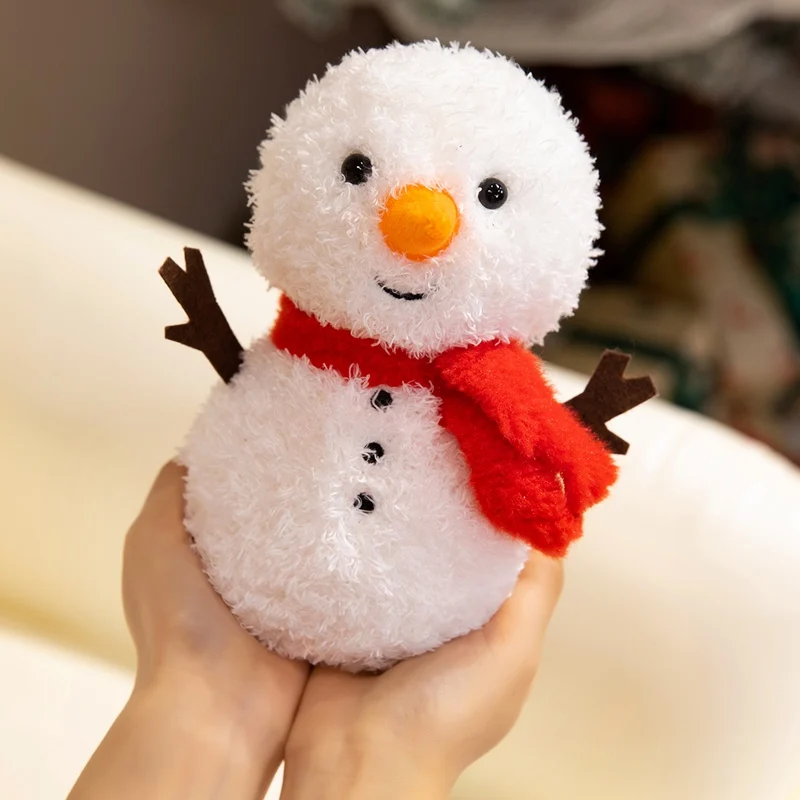 

Очаровательная маленькая кукла-снеговик, игрушка Санта-Клаус, олень, елка, плюшевые игрушки, детские праздничные подарки на Рождество