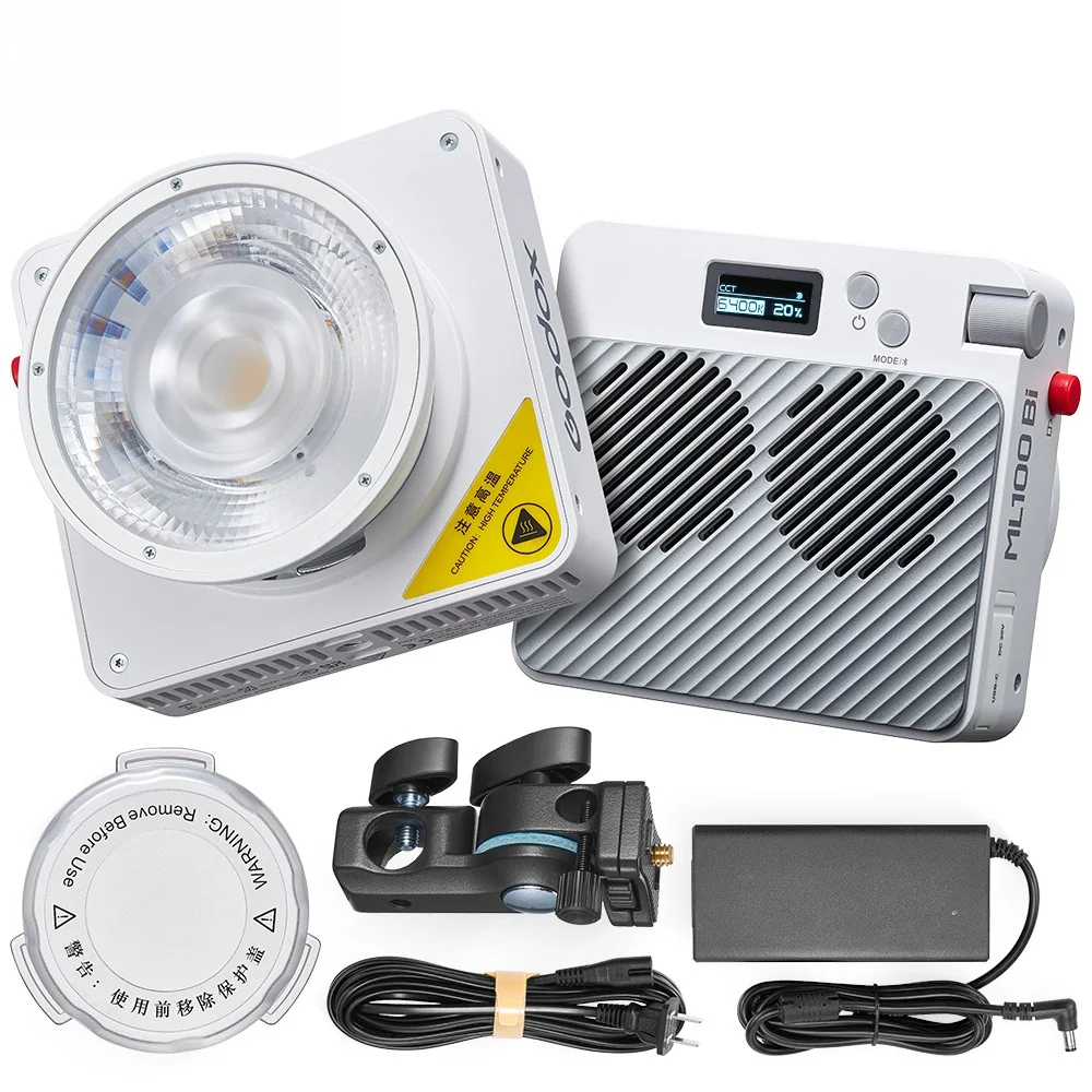 ML100Bi 120W Portable Bi‑Color LED Photography Light, Onboard & App Control, For Video Recording Live Streaming Studio Shooting