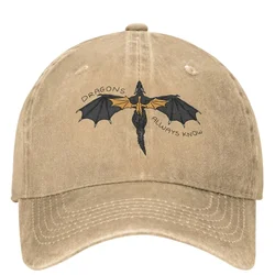 Fourth Wing Inspired Dragon Art Merch Men Women Baseball Caps Distressed Washed Hats Vintage Outdoor Activities Headwear