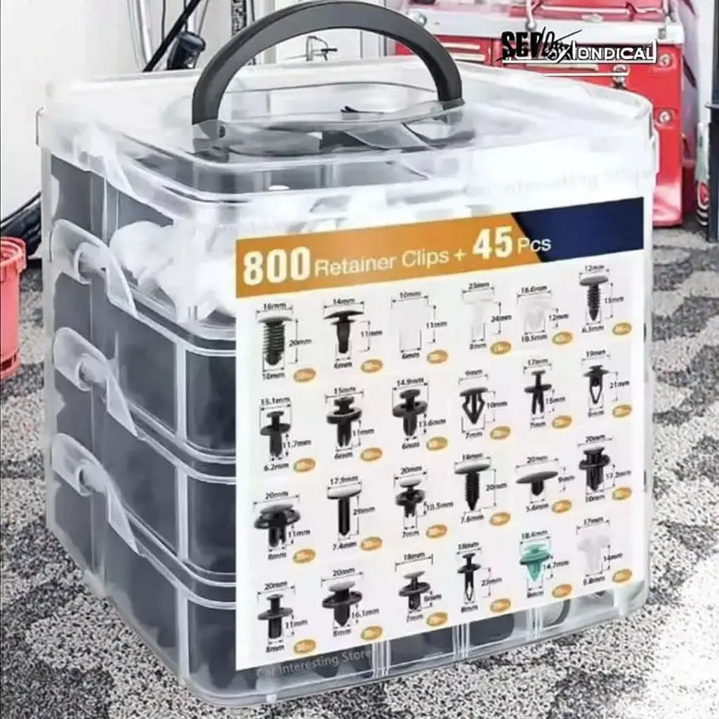 TBTOOLS 800PCS Car Auto Plastic Clips Kit Clips Rivets Fasteners Push Retainer Kit Trim Panel Push Retainer Pin Rivet Bumper