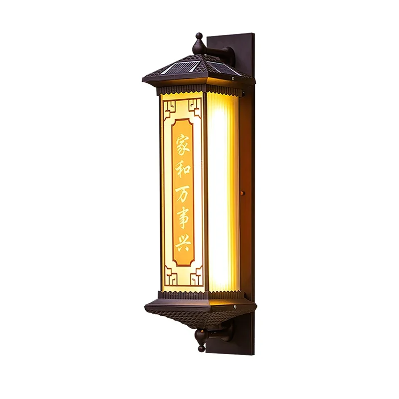 TEMOU Contemporary Solar Outdoor Wall Lamps Simplicity Waterproof Creative Balcony Hallway Courtyard Villa Gate Hotel