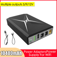 Power Supply 5V 9V 12V 10400Mah Mini UPS USB For Wifi Router CCTV   Battery Backup Mini UPS USB