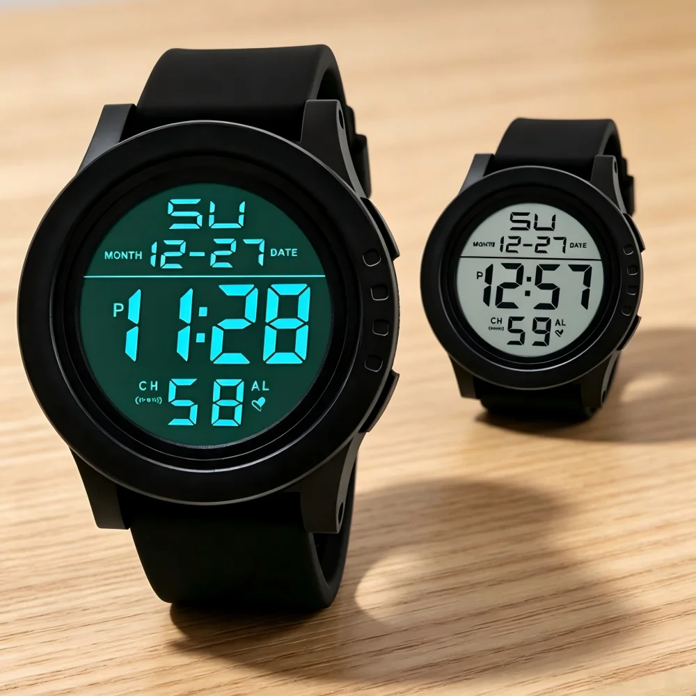 NEW Men's Sport Watches Waterproof Alarm-clock Electronic Wristwatch Stopwatch Children LED Digital Watch For Boys Teens