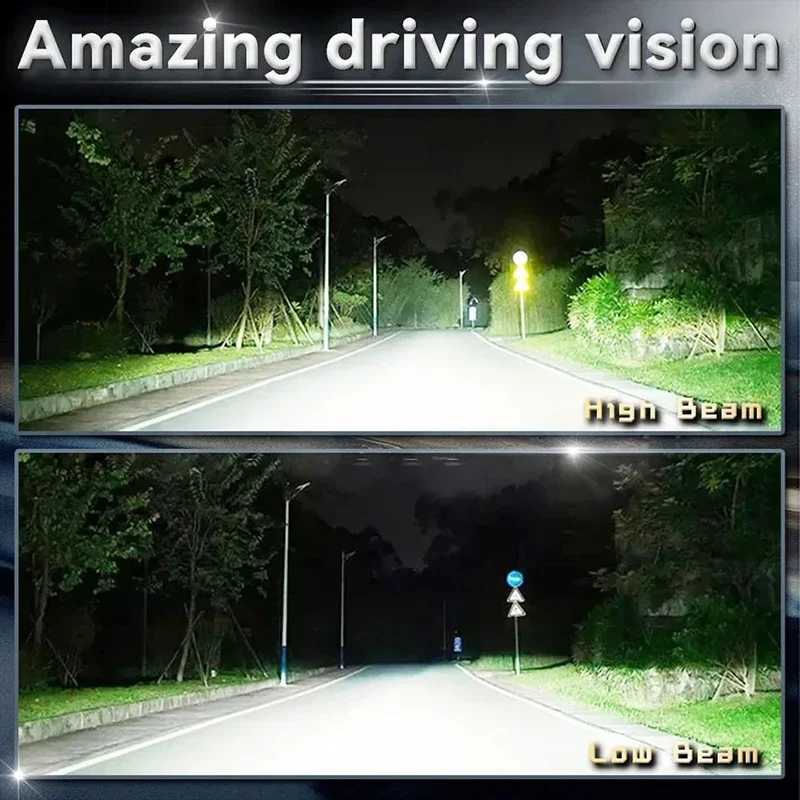 2Pcs Motorcycle LED Spotlights Fog Lamp Driving Headlight Lens Work Light Beam Square Round Fog Lamps For Off Road Truck SUV ATV