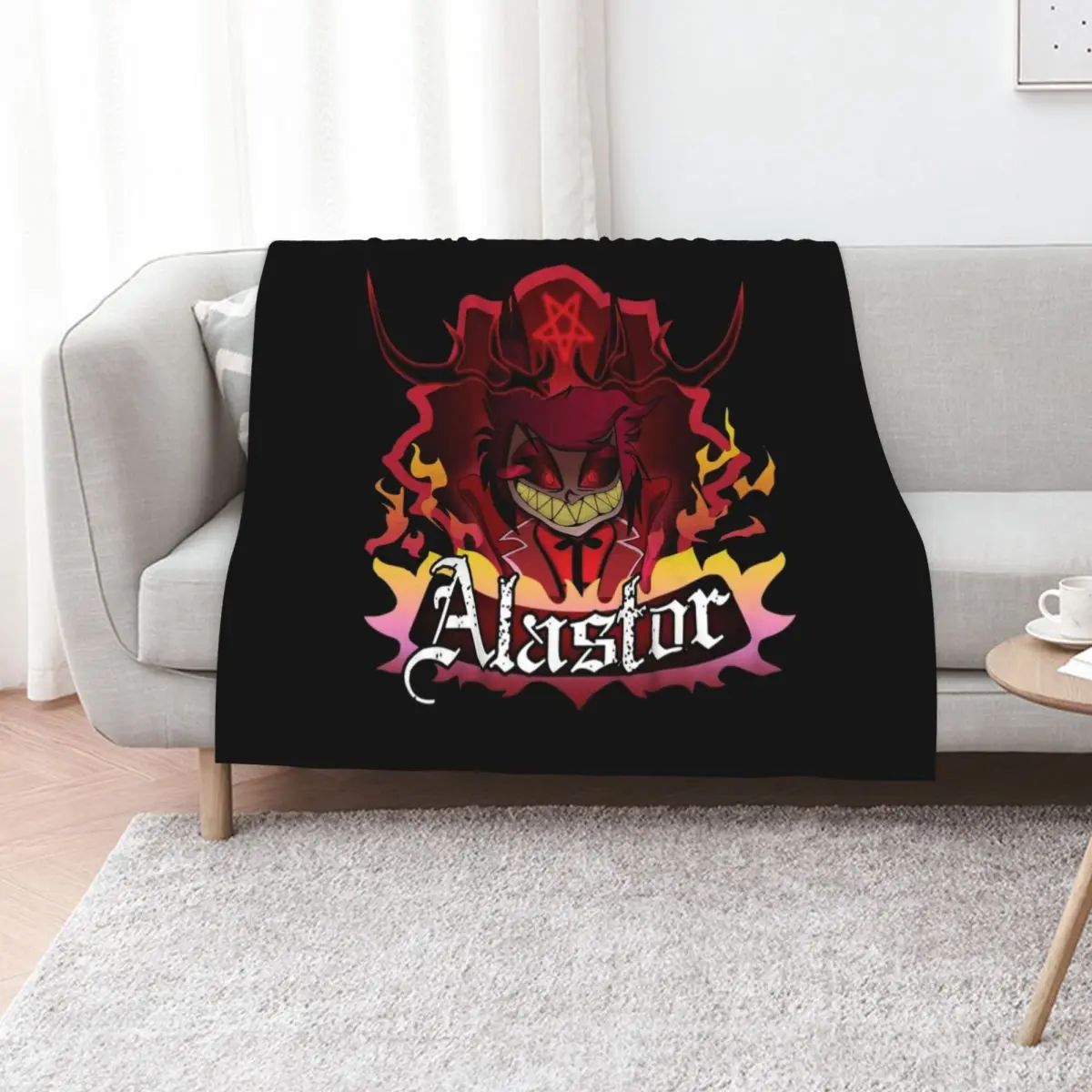 

alastor hotel Throw Blanket Luxury Thicken Extra Large Throw Furry Plaid on the sofa Blankets