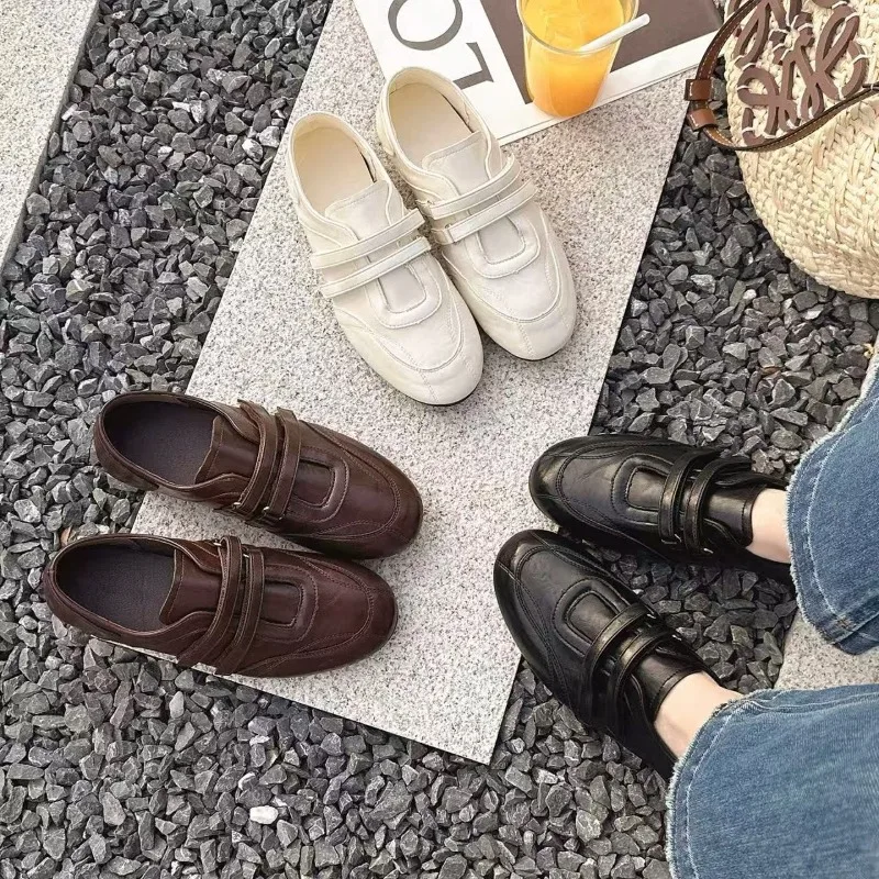 

Винтажные женские туфли Мэри Джейн на плоской подошве, черные, повседневные, модные, весна 2026, новинка