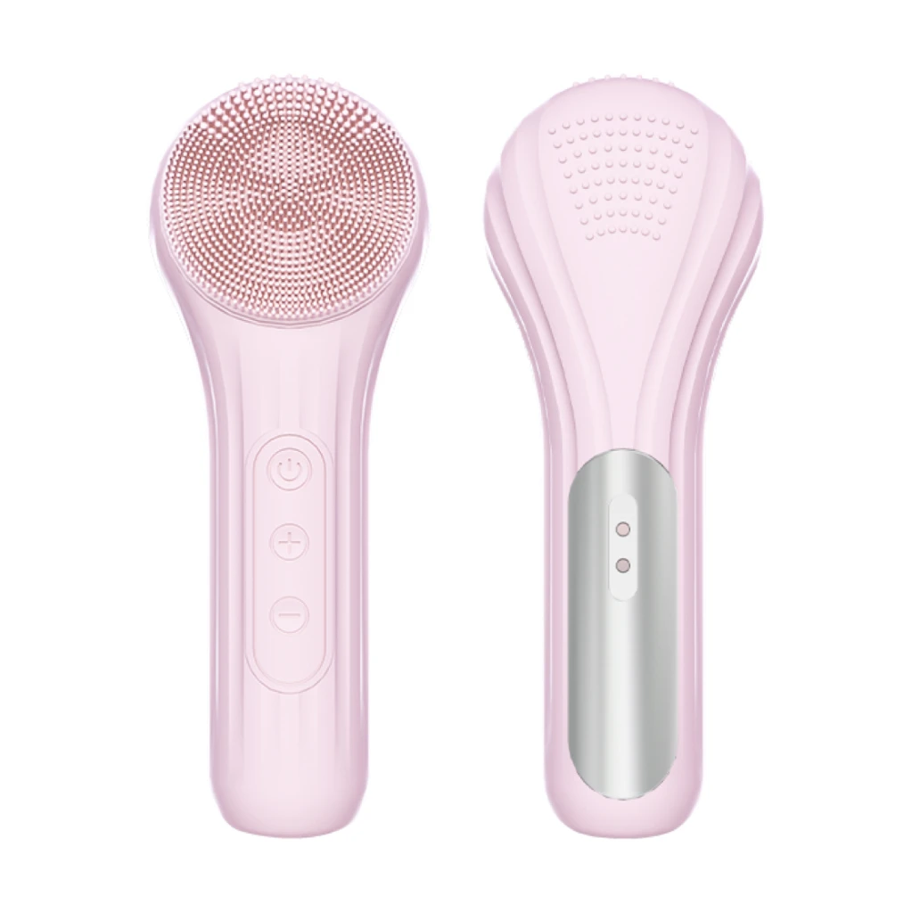 Spazzola elettrica per la pulizia del viso Massaggiatore sonico per il viso Riscaldamento Pulizia profonda dei pori Rimozione di punti neri in silicone impermeabile