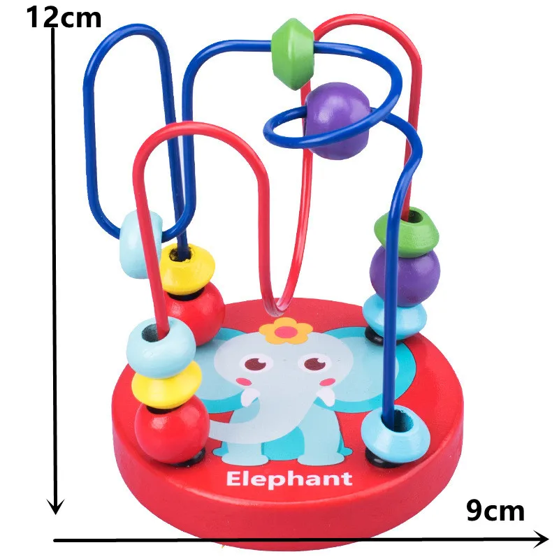 몬테소리 아기 장난감 나무 롤러 코스터 구슬 미로 유아 조기 학습 교육 퍼즐 수학 장난감 어린이를위한
