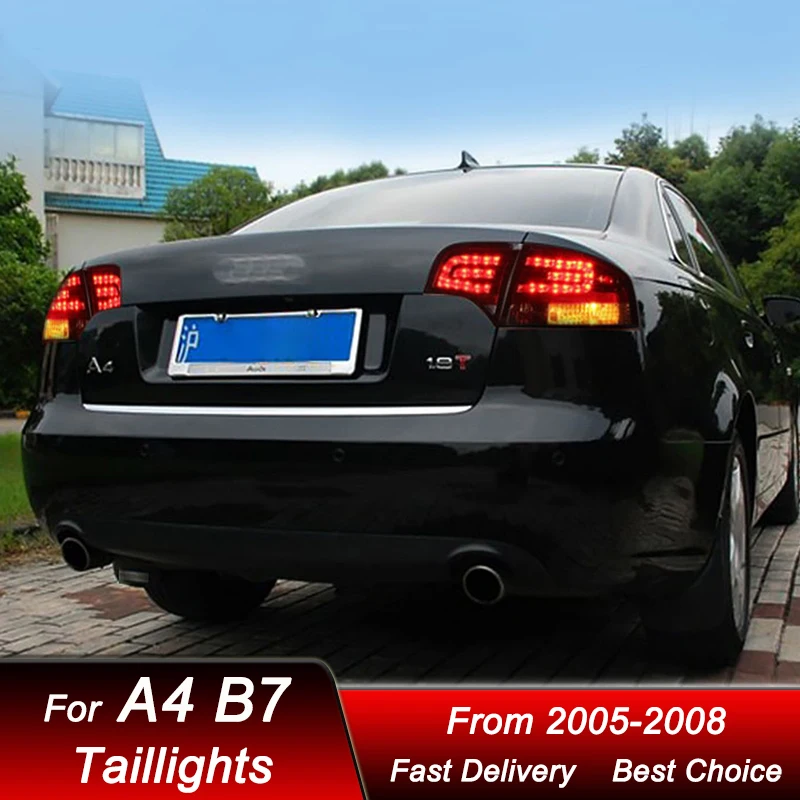 Car Tail Lights For Audi A4 B7 2005-2008 to new style full LED Tail Lamp Dynamic Turn Signal Light Tail Lamp Assembly