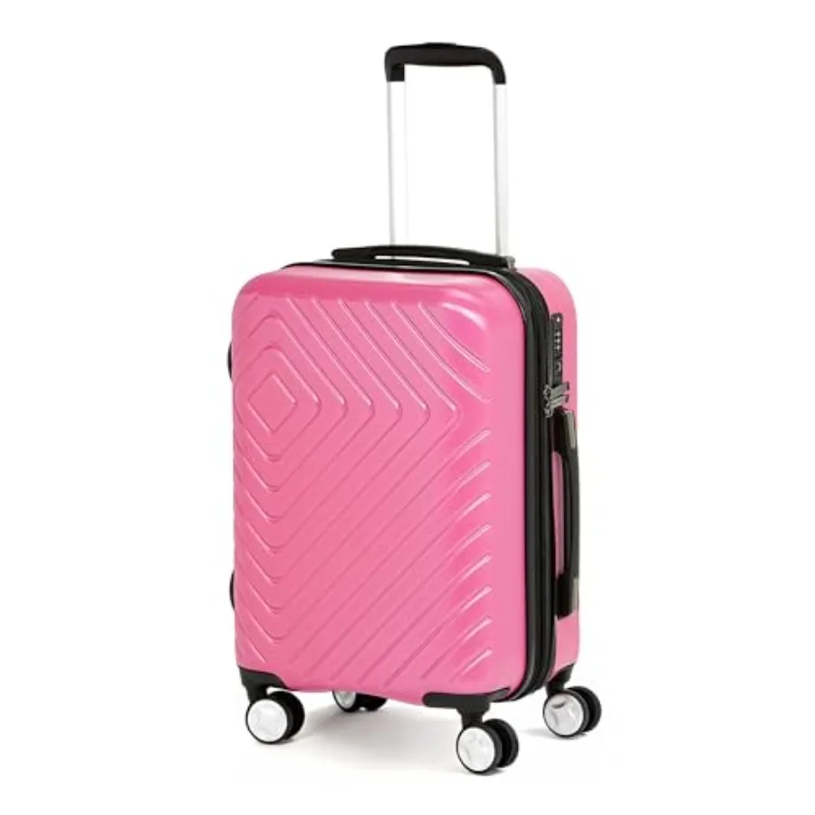 

21" Hardside Carry-On Luggage with TSA Lock, Expandable, Scratch-Resistant Geometric Surface, Organized Interior, 4 Multi-direc