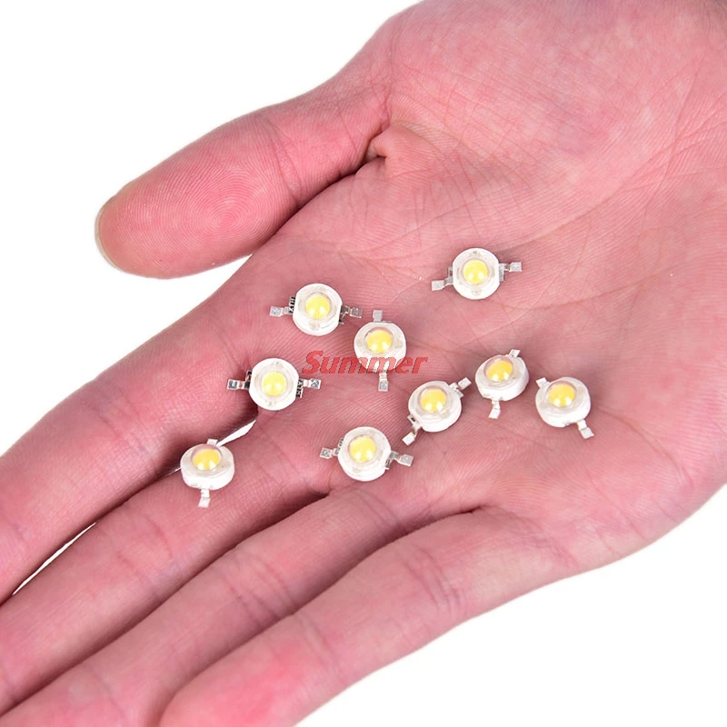 New 10pcs 1W High-Power LED lamp Bulb Diodes Highlighting Lights Bead HighPower Lamp Beads