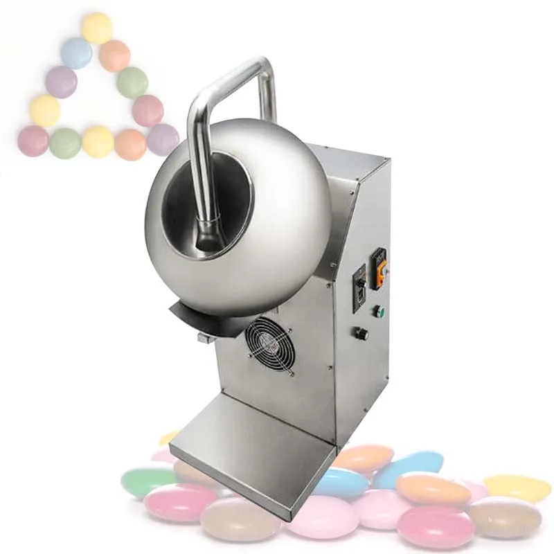 Vertical Adjustable Rounding Sugar Coating Machine Large Coating Drying Polishing Machine For Seed Candy Food
