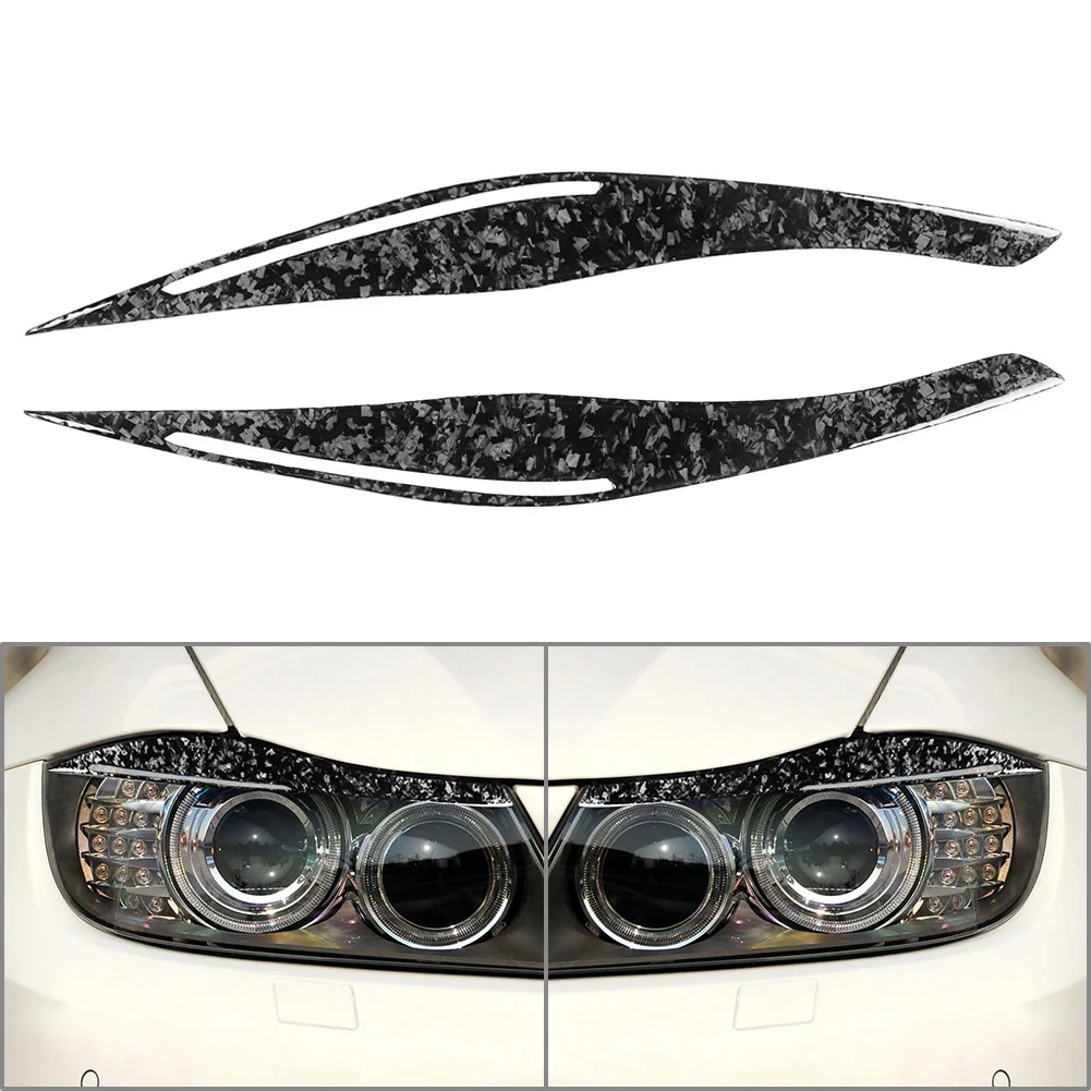 

2Pcs Car Headlight Eyebrow Eyelid Cover Decoration Trims For BMW E90 E91 3 Series 2006-2011 For M3 E90 Sedan 2008-2012