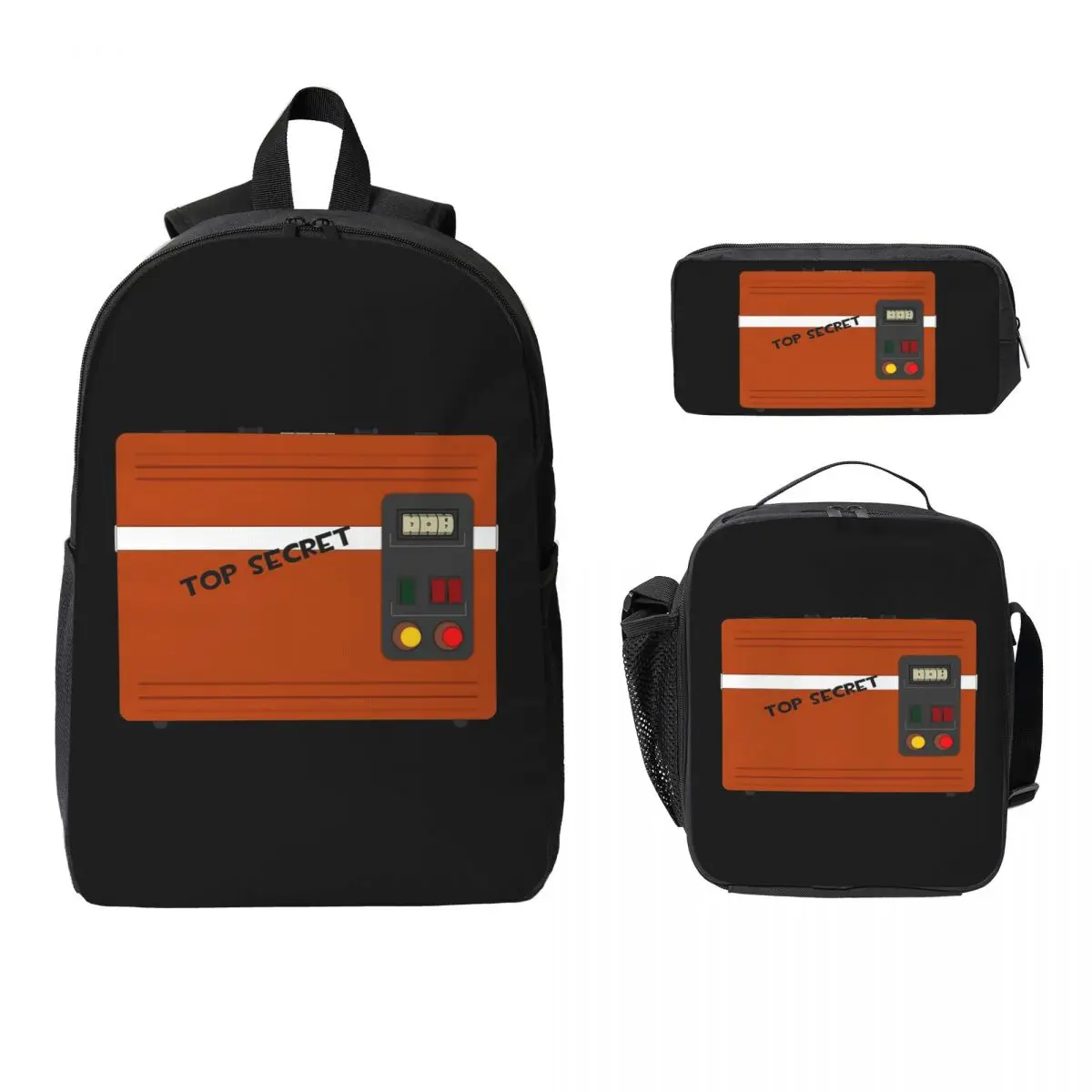 

TF2 Intelligence - RED Backpack Student Boys Girls BookBag School Bag Laptop Shoulder Bags 3ps Insulated Lunch Bag Pencil Case