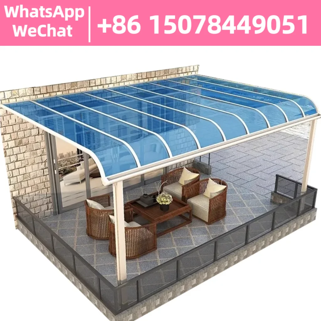 

Modern Villa awning polycarbonate sheet aluminum frame canopy