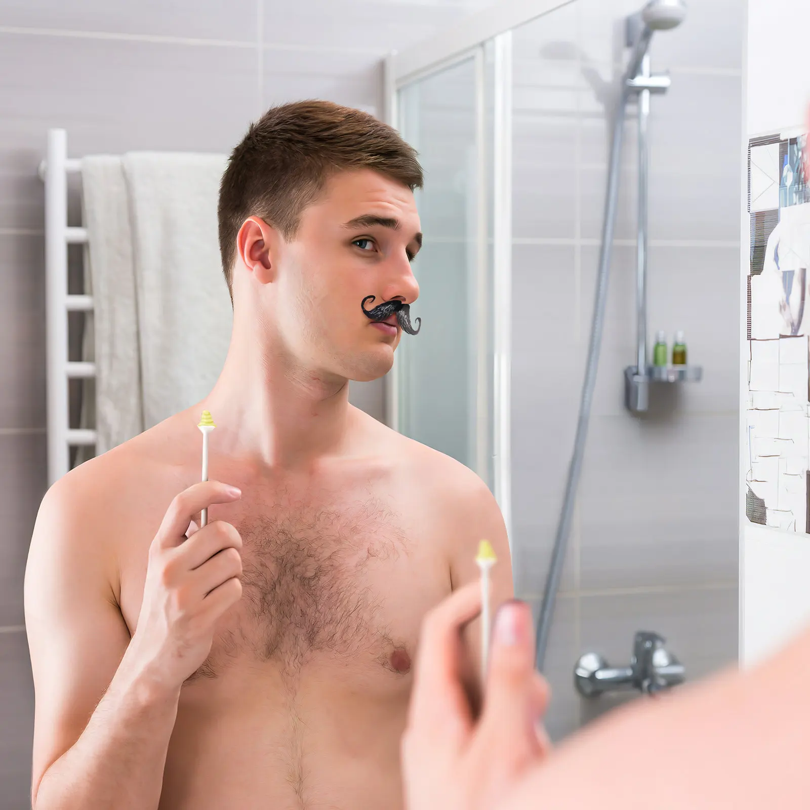 

50 шт. наклеек для удаления волос в носу, защитные восковые полоски для удаления бороды, легкое и безболезненное удаление волос для начинающих, для носа и лица