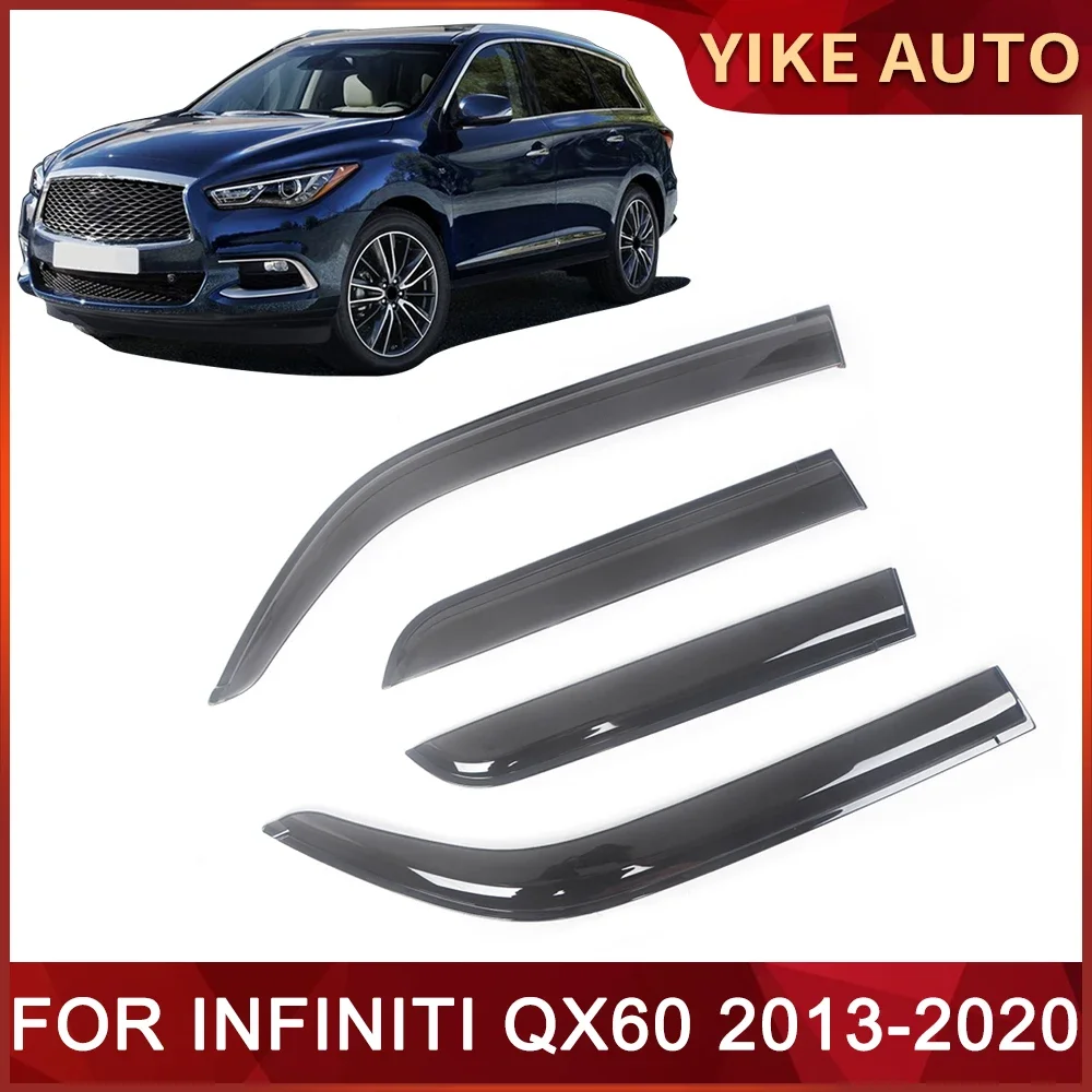 

Оконный козырек для INFINITI QX60 L50 2013-2020, дверной козырек с защитой от ветра, солнца, дождя, боковые окна, ветровые дефлекторы, автозапчасти